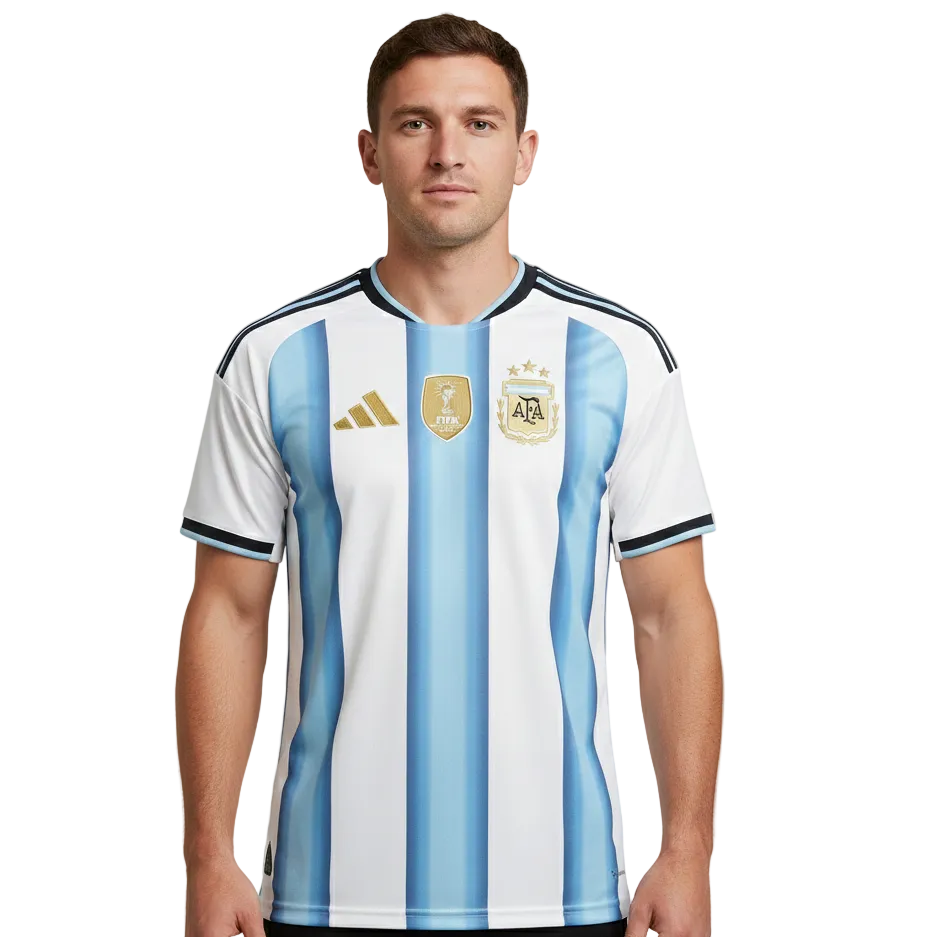 Argentina National Team 2026 World Cup Home Fan Jersey - 3-Star Edition