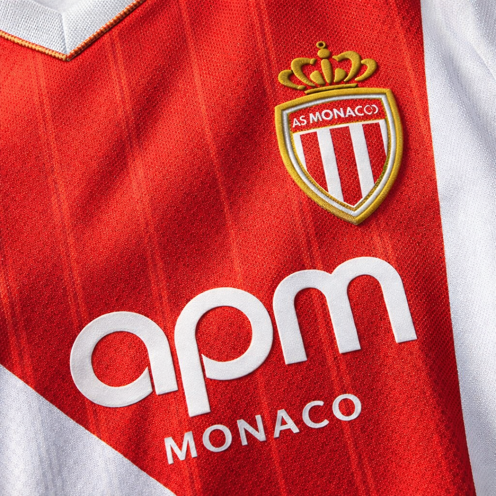 AS Monaco 25/26 Home Jersey – Principality Diagonal Edition