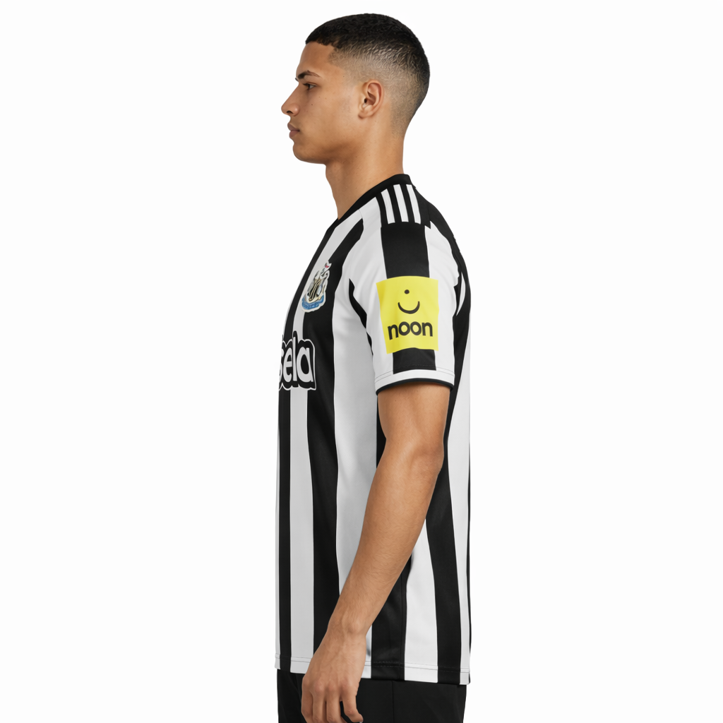 Newcastle United adidas 2025/26 Home Patch Jersey - Black/White