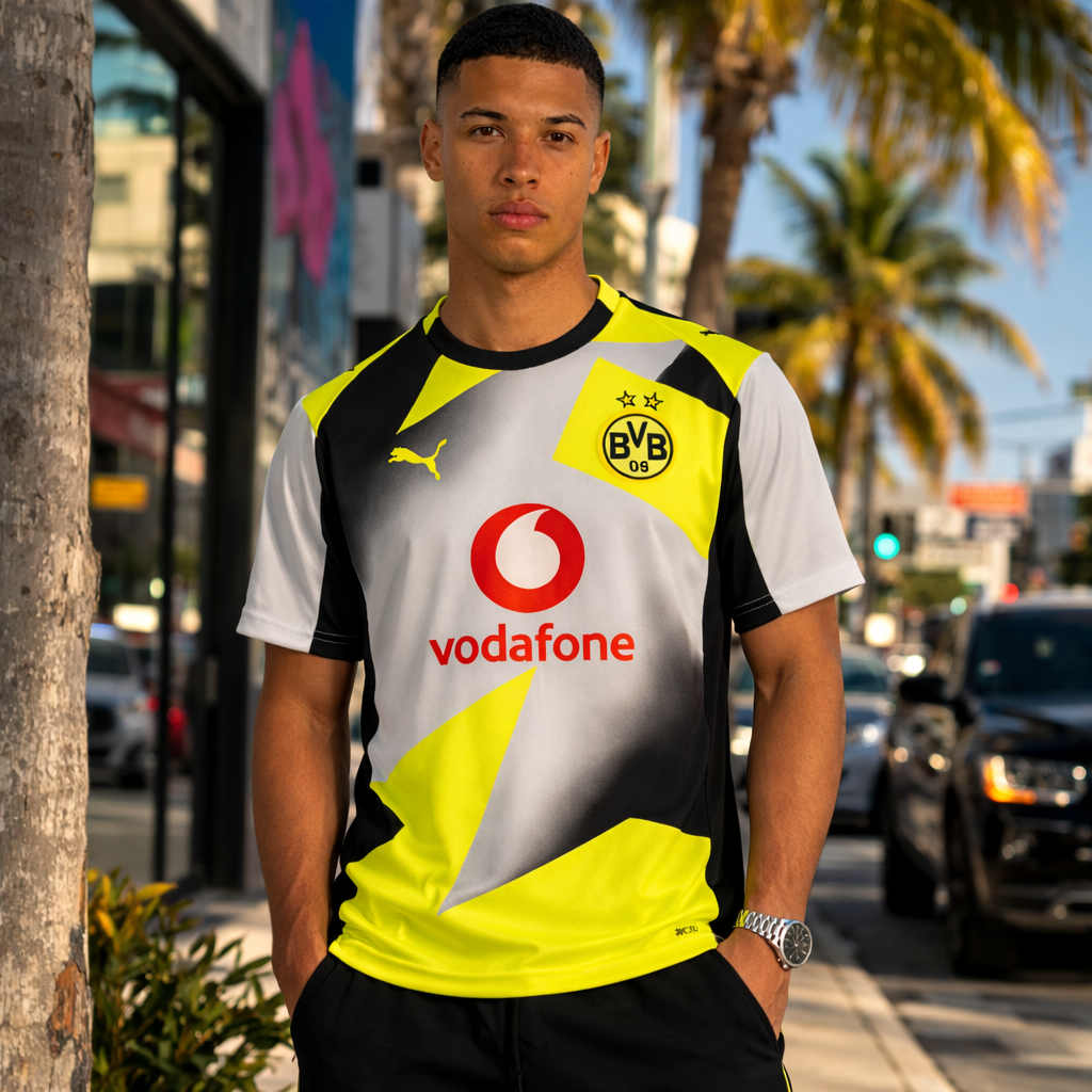 Borussia Dortmund 25/26 Away Jersey – "Voltage Prism" Edition