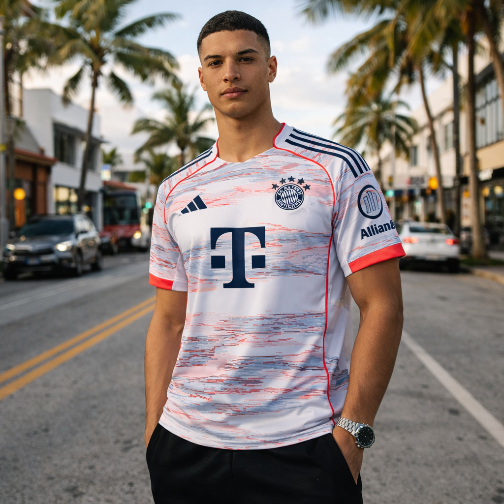 FC Bayern 25/26 Away Jersey – “Arctic Pulse” Edition