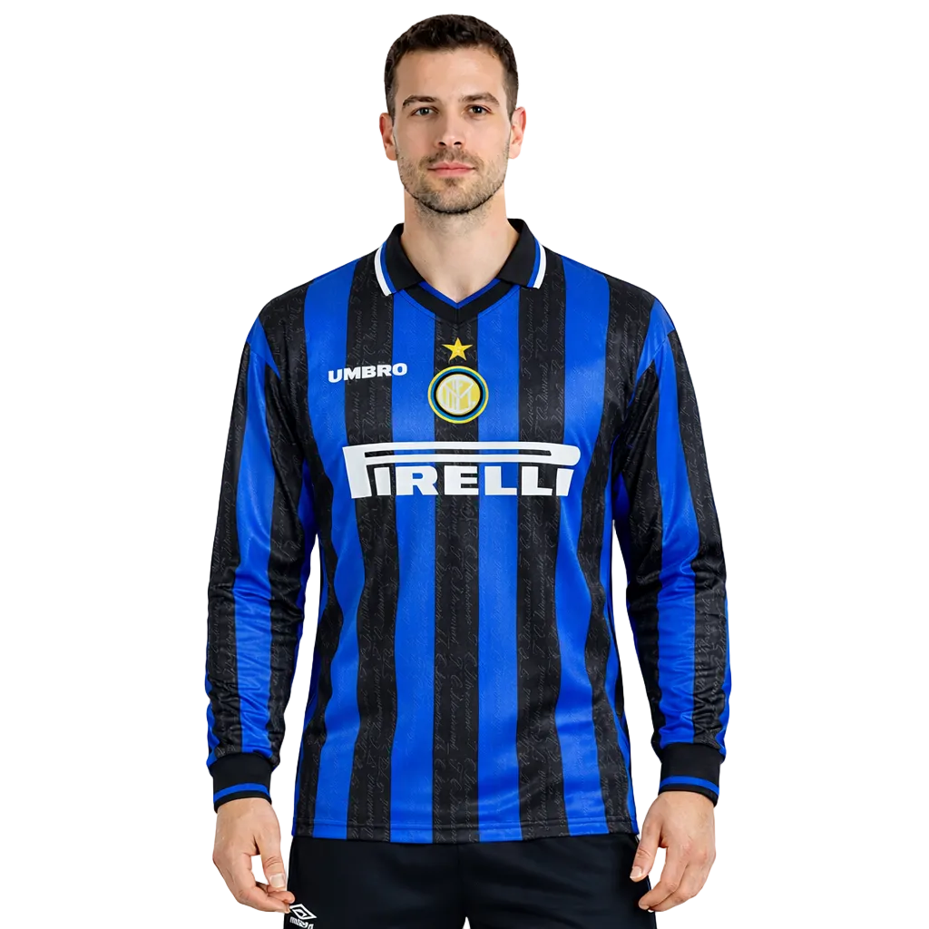 Inter Milan 1997/98 Home Long Sleeve Retro Jersey - Golden Era Edition