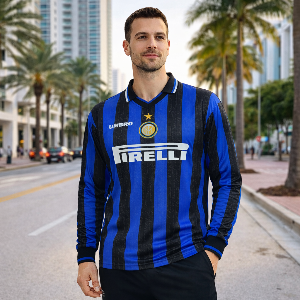 Inter Milan 1997/98 Home Long Sleeve Retro Jersey - Golden Era Edition