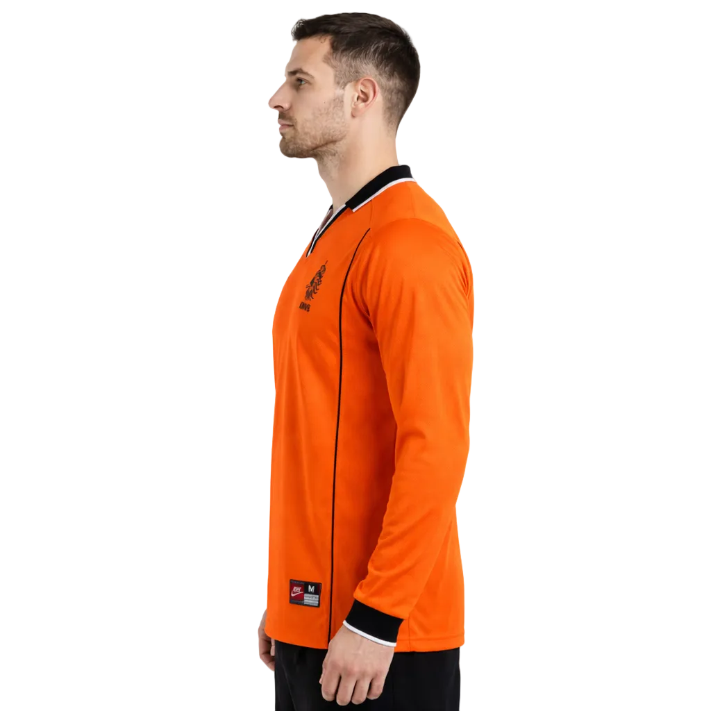 Netherlands 1998 Home Long Sleeve Retro Jersey – Oranje Mastery Edition