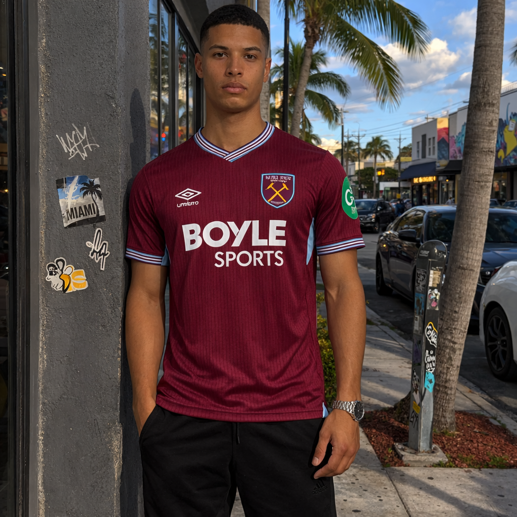 West Ham United Umbro 2025/26 Home Jersey – Claret