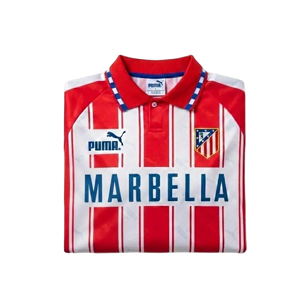 Atletico Madrid 1994/95 Home Long Sleeve Retro Jersey - 90s Glory Edition
