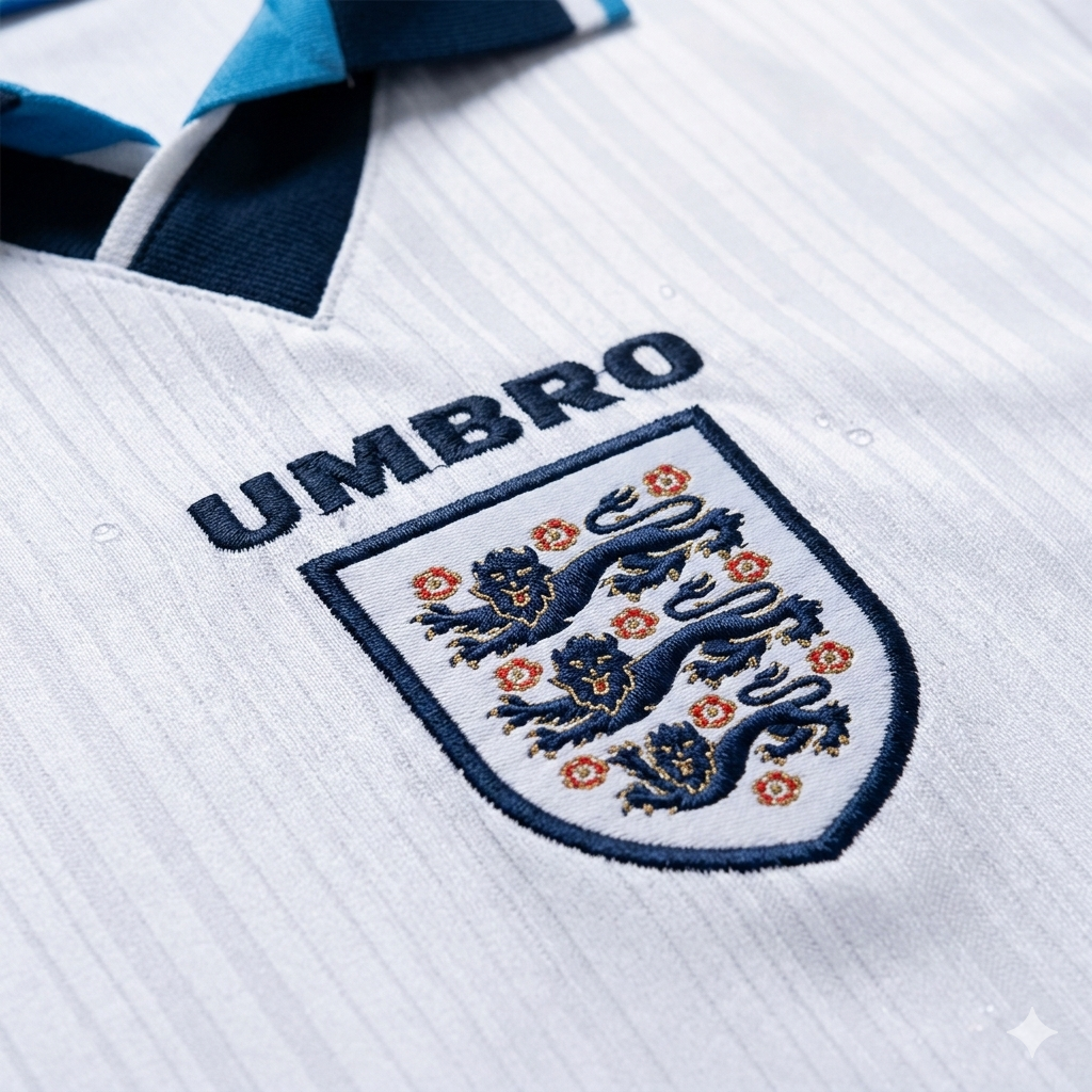 England National Team 1996 Home Retro Jersey – Three Lions Heritage Edition