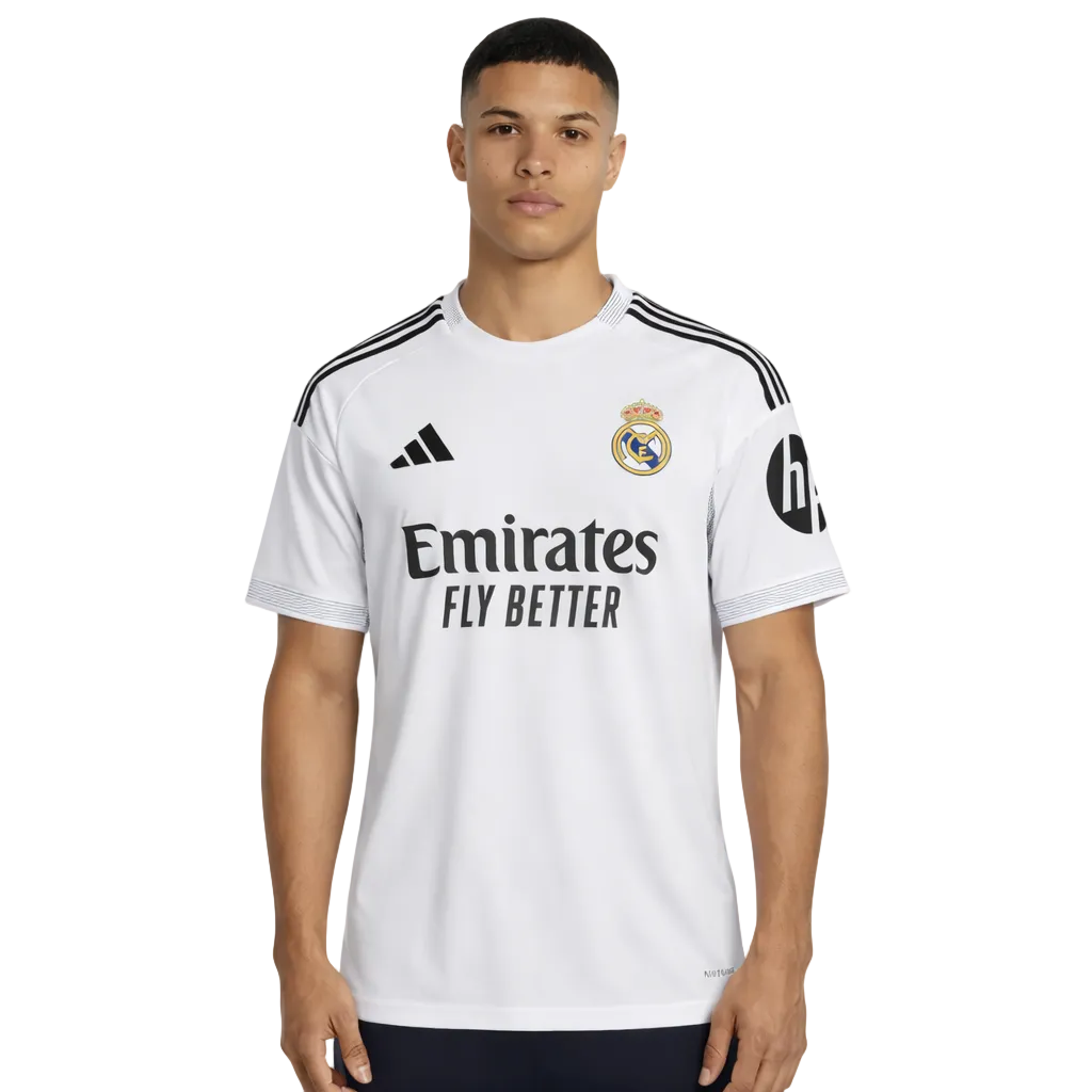 Real Madrid CF 2025/26 Home Fan Jersey - White & Gold Edition