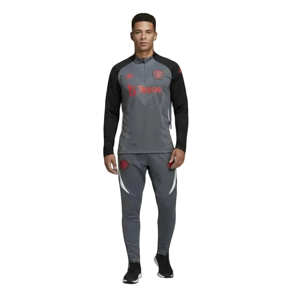 Manchester United Official 2025/26 Training Tracksuit - "Red Devil Grey" Edition