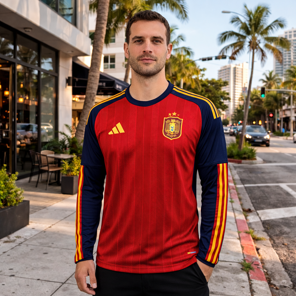 Spain adidas World Cup 2026 Home long-sleeve
