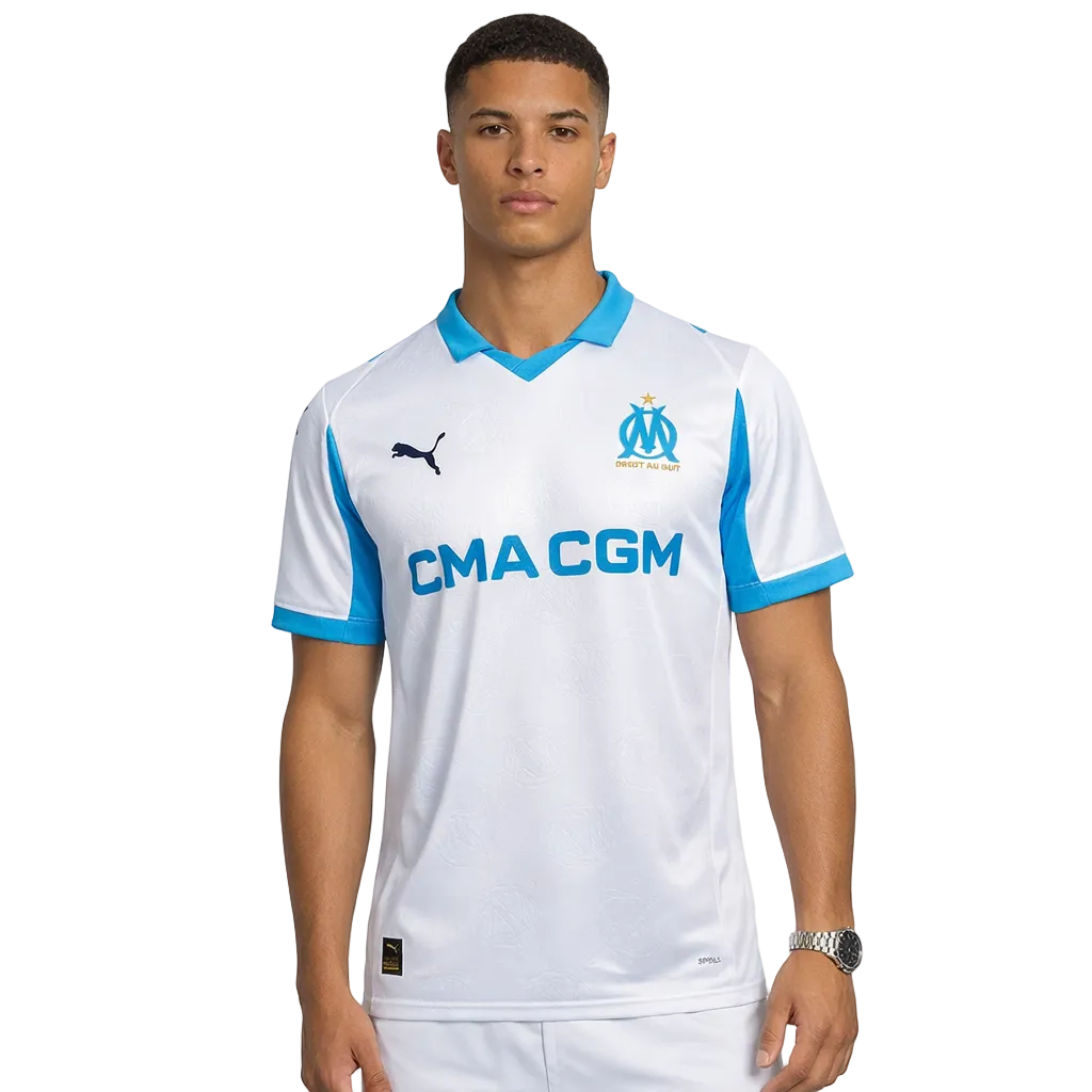 Olympique de Marseille 25/26 Home Jersey – “Mediterranean Crest” Edition