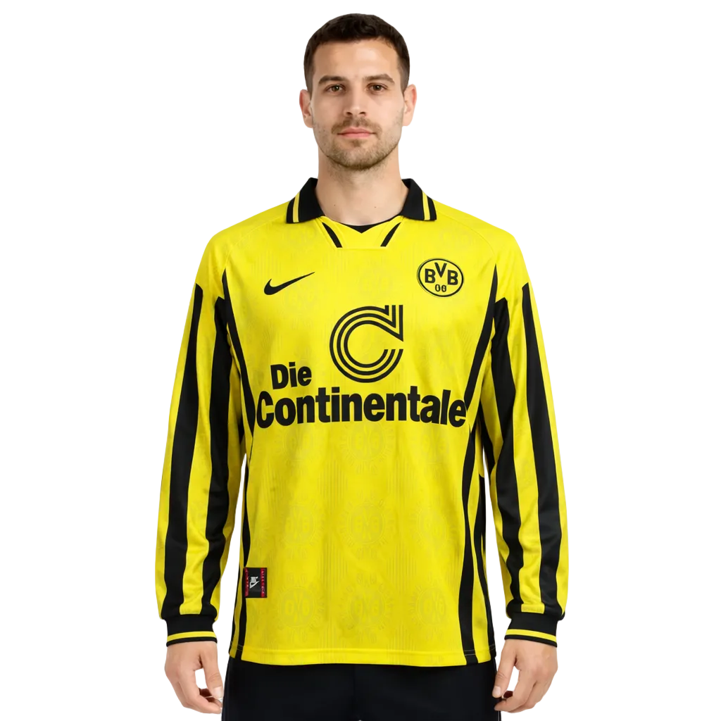 Dortmund 1996/97 Home Long Sleeve Retro Jersey – Champions Edition
