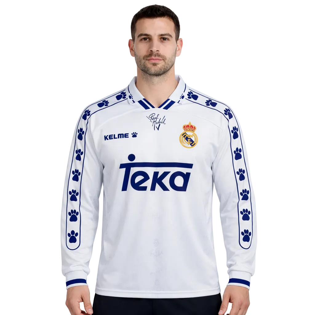 Real Madrid 1994/96 Home Long Sleeve Retro Jersey – Galáctico Legacy Edition