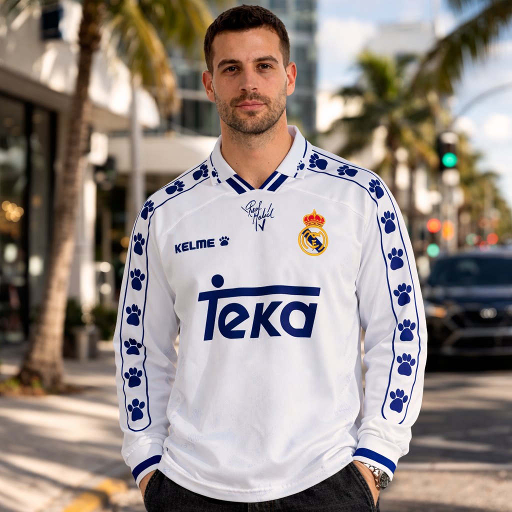 Real Madrid 1994/96 Home Long Sleeve Retro Jersey – Galáctico Legacy Edition