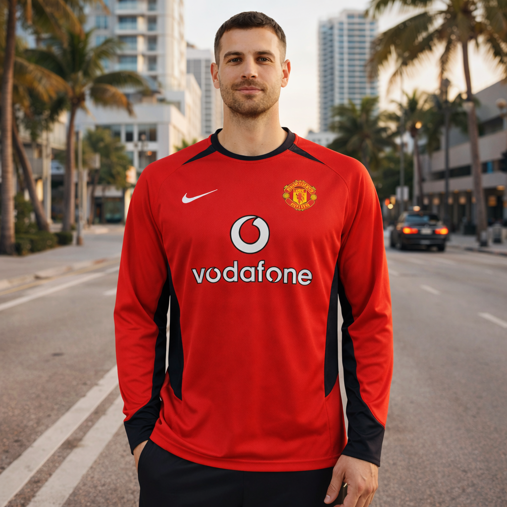 Manchester United 2002/04 Home Long Sleeve Retro Jersey – Glory Edition