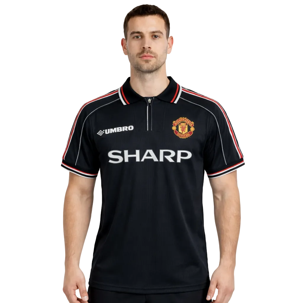 Manchester United 1998/99 Black Retro Jersey – Theatre of Dreams Edition