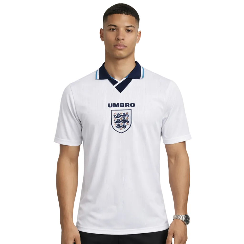 England National Team 1996 Home Retro Jersey – Three Lions Heritage Edition
