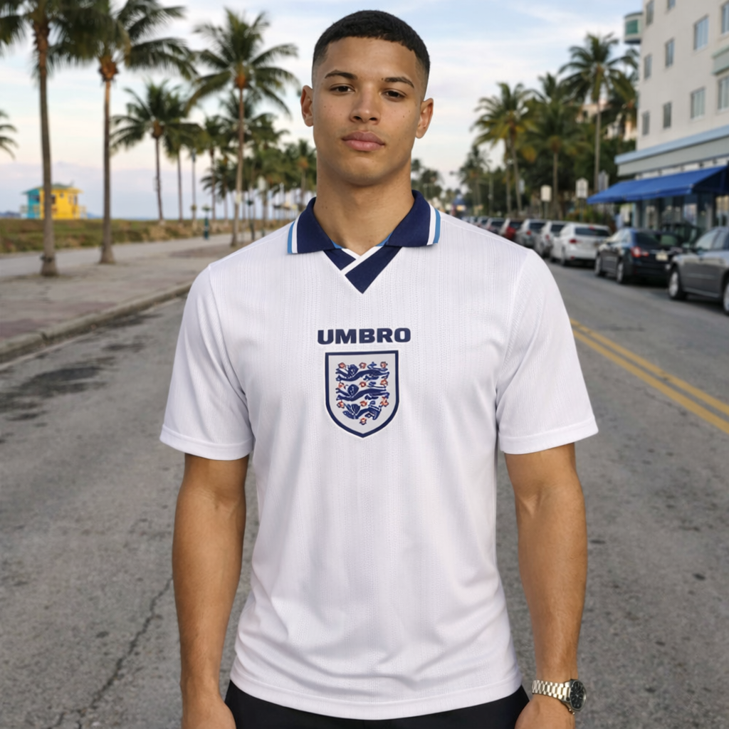 England National Team 1996 Home Retro Jersey – Three Lions Heritage Edition