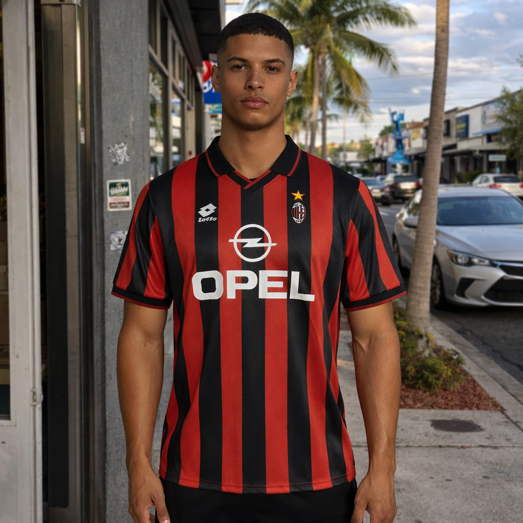 AC Milan 1995/96 Home Retro Jersey – Rossoneri Dominance Edition