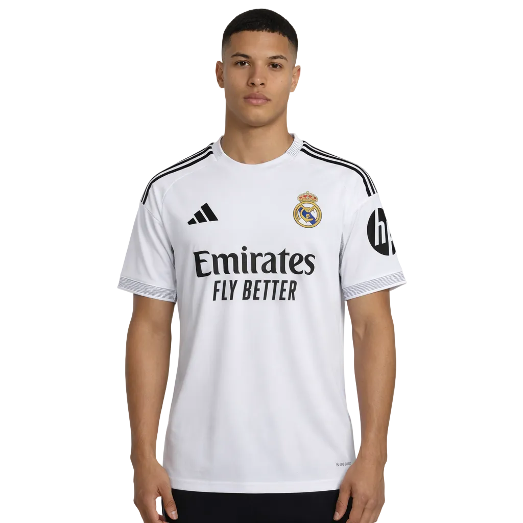 Real Madrid CF 2025/26 Home Fan Jersey - White & Gold Edition