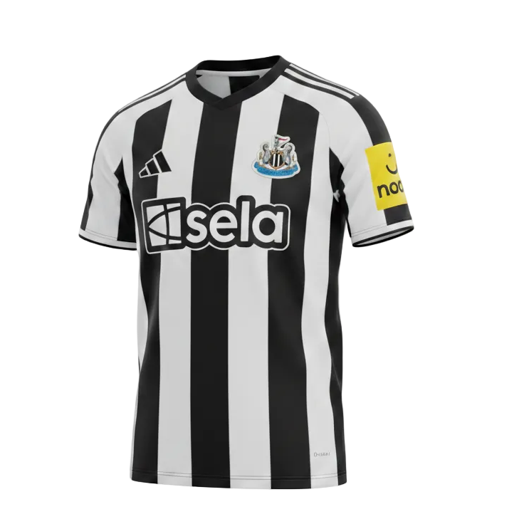 Newcastle United adidas 2025/26 Home Patch Jersey - Black/White