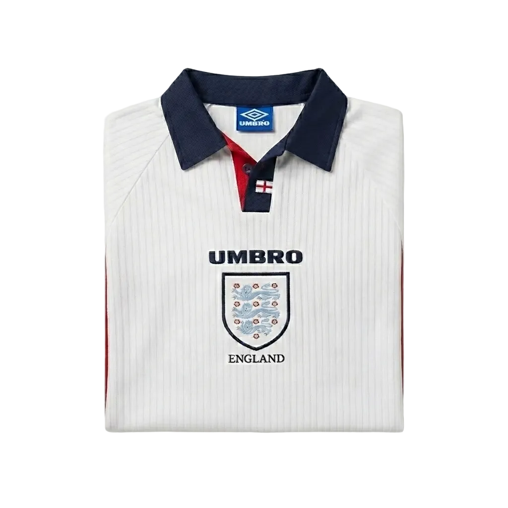 England 1998 Home Long Sleeve Retro Jersey – Three Lions Legacy Edition