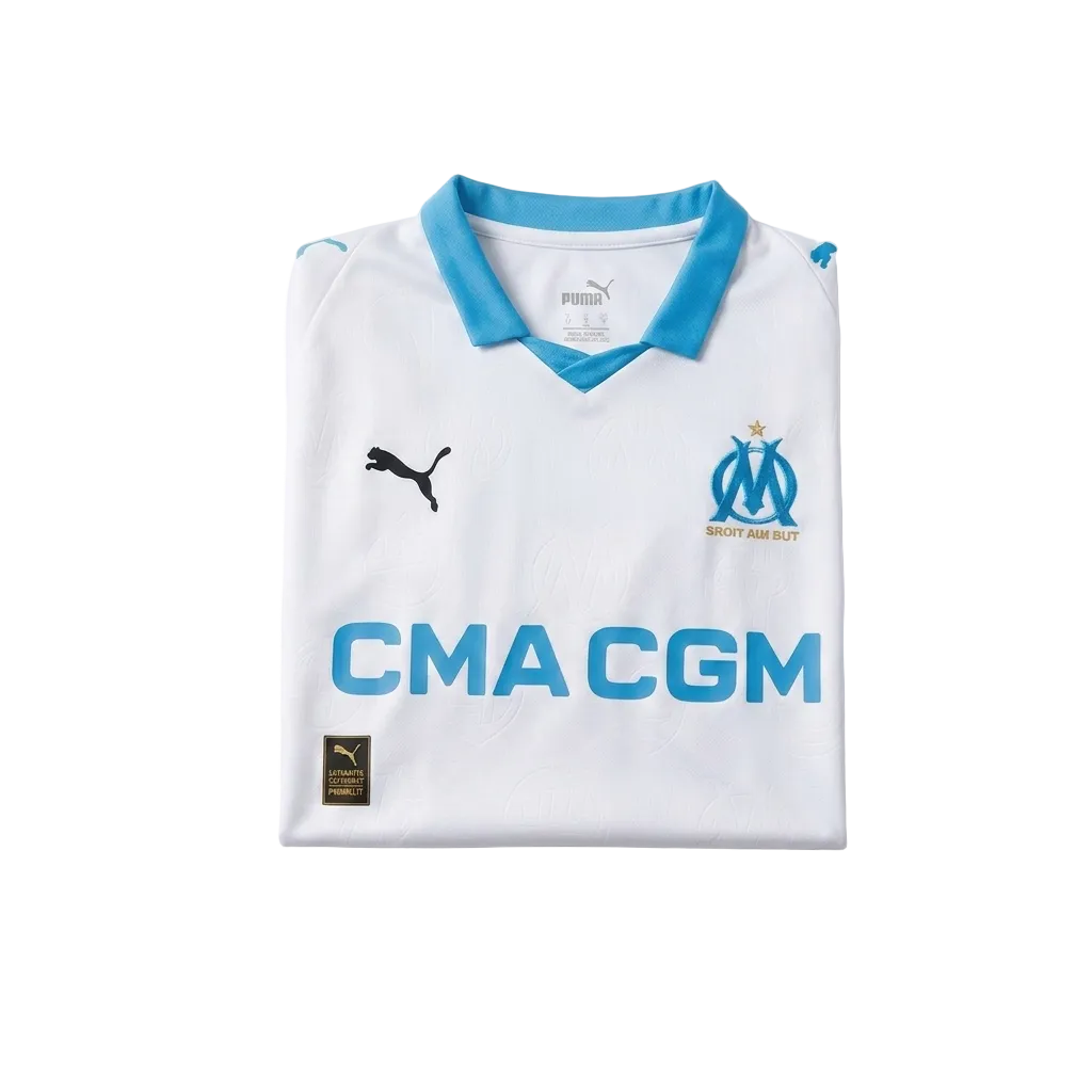 Olympique de Marseille 25/26 Home Jersey – “Mediterranean Crest” Edition