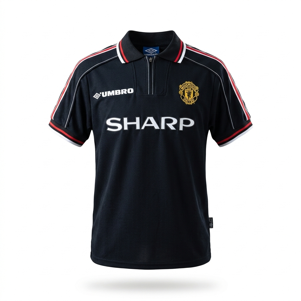 Manchester United 1998/99 Black Retro Jersey – Theatre of Dreams Edition