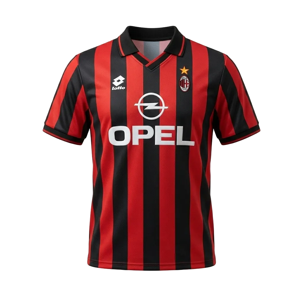 AC Milan 1995/96 Home Retro Jersey – Rossoneri Dominance Edition