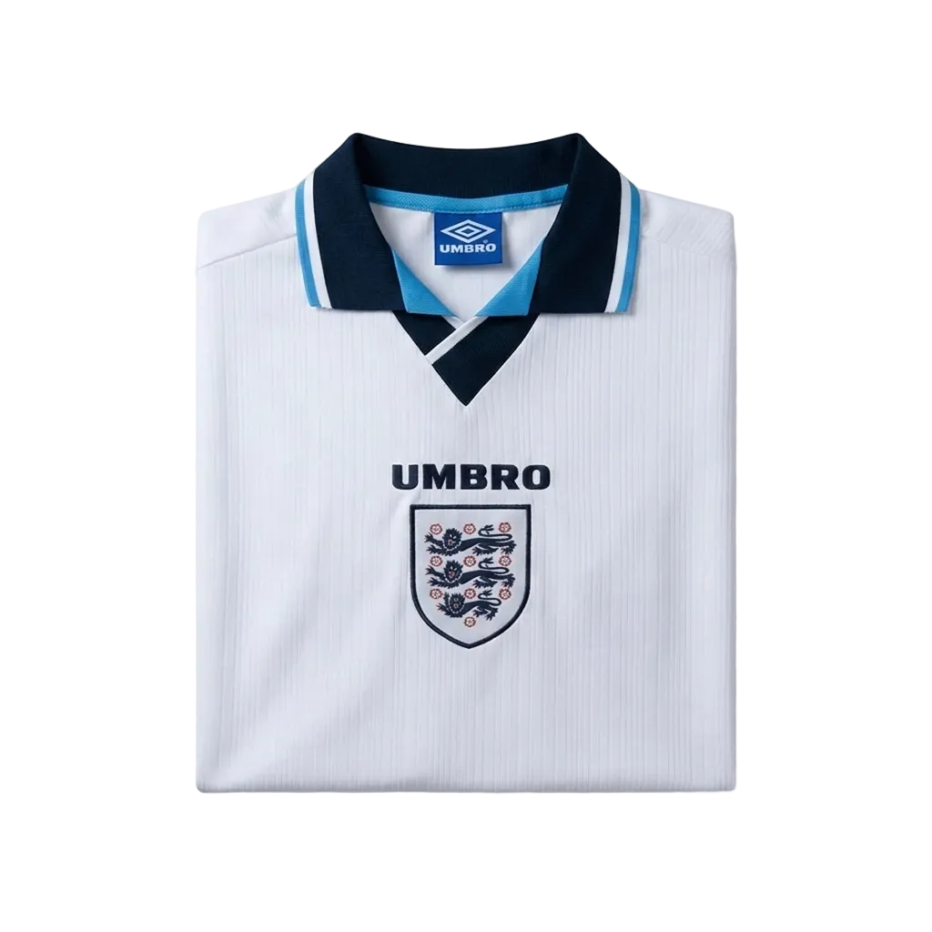 England National Team 1996 Home Retro Jersey – Three Lions Heritage Edition
