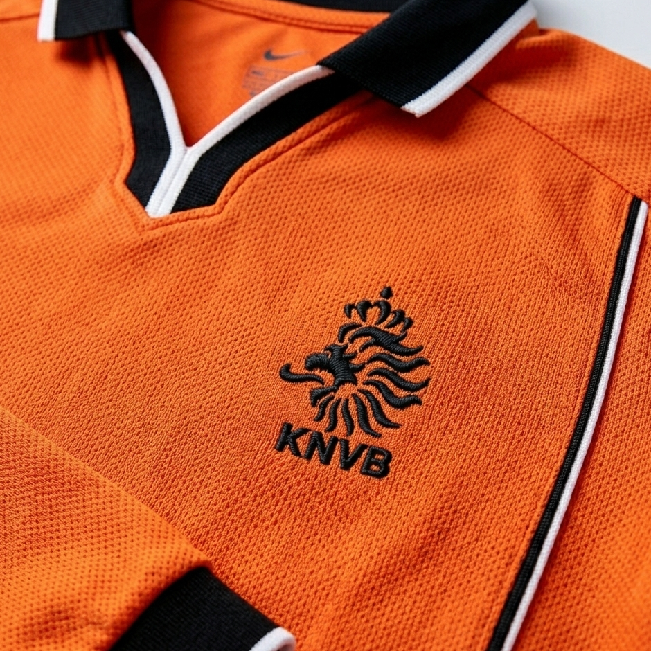 Netherlands 1998 Home Long Sleeve Retro Jersey – Oranje Mastery Edition