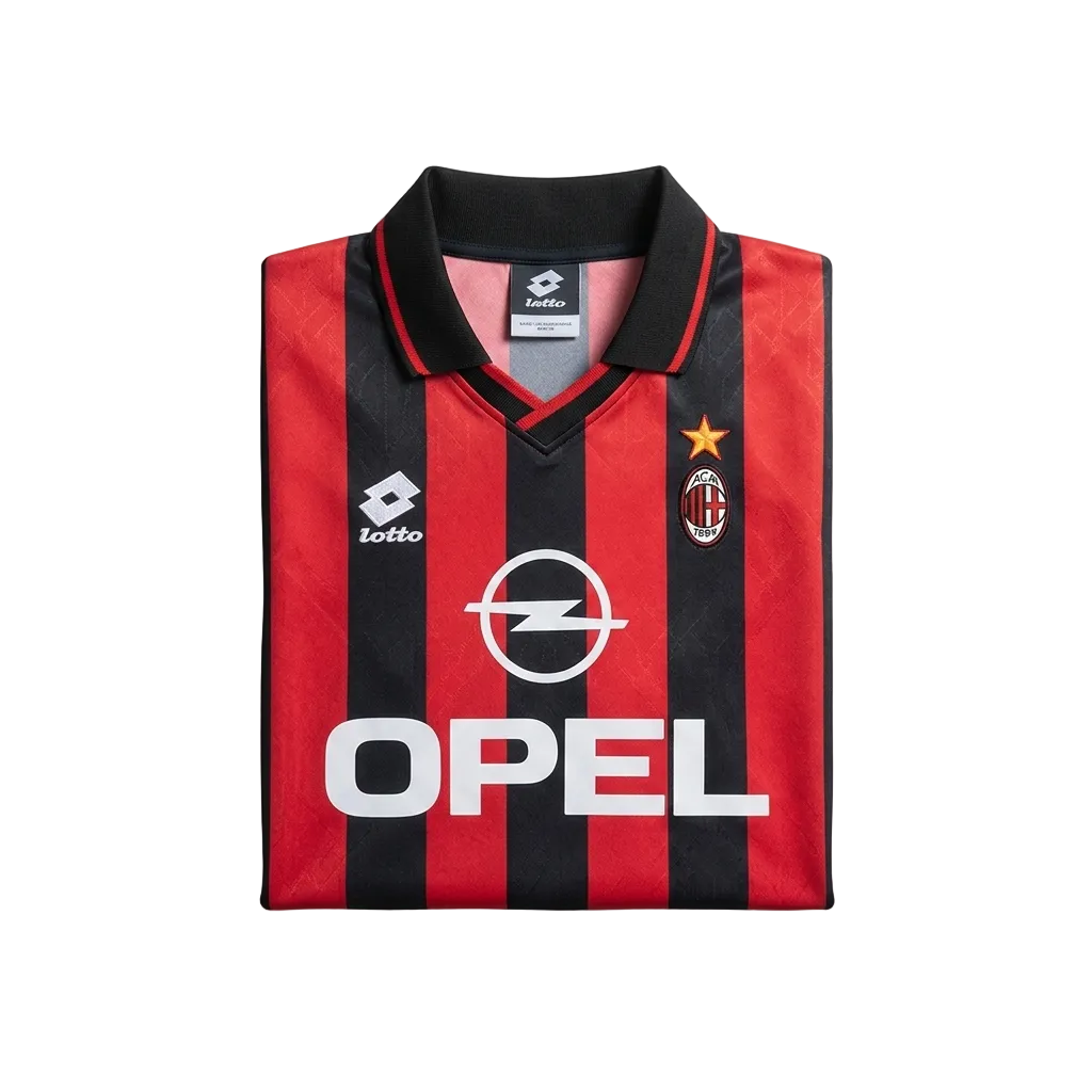 AC Milan 1995/96 Home Retro Jersey – Rossoneri Dominance Edition