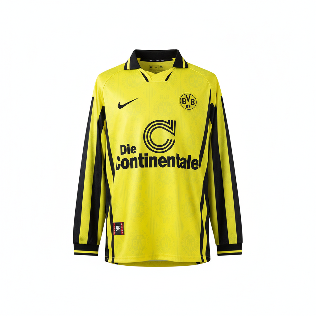 Dortmund 1996/97 Home Long Sleeve Retro Jersey – Champions Edition