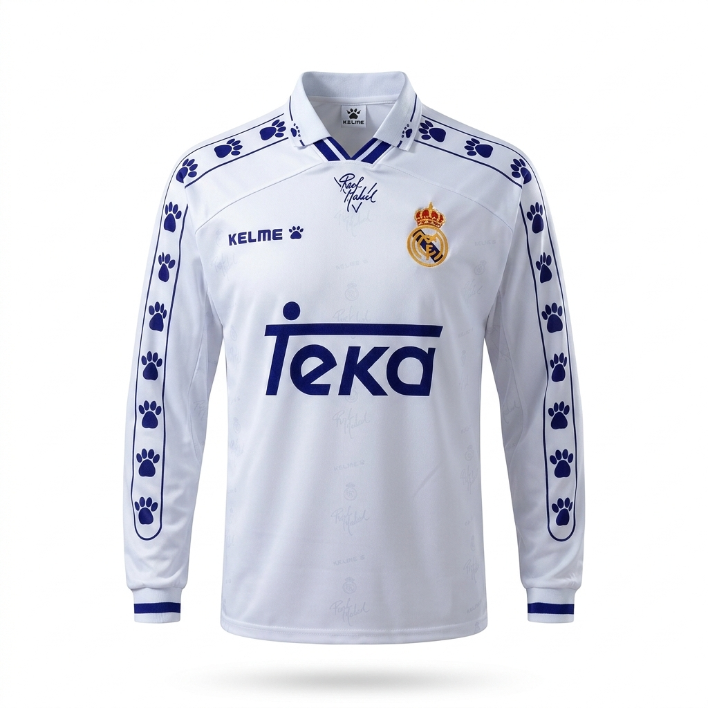 Real Madrid 1994/96 Home Long Sleeve Retro Jersey – Galáctico Legacy Edition