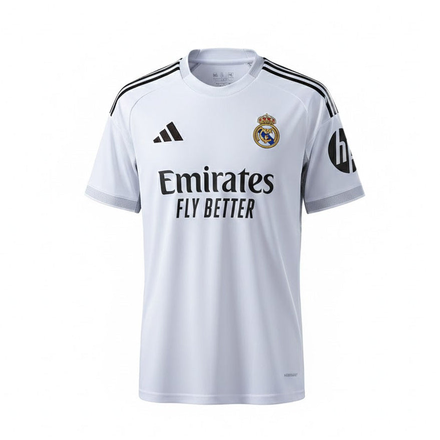 Real Madrid CF 2025/26 Home Fan Jersey - White & Gold Edition