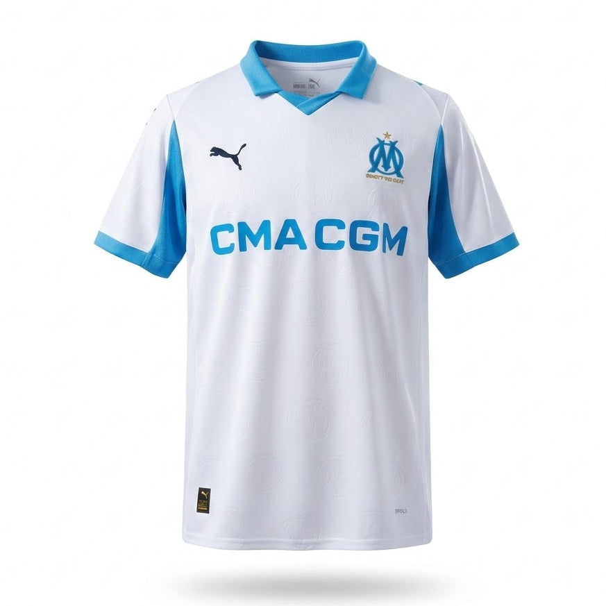 Olympique de Marseille 25/26 Home Jersey – “Mediterranean Crest” Edition